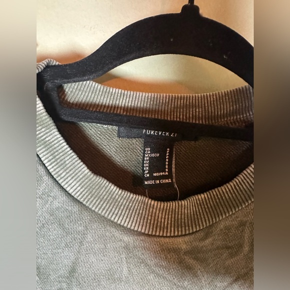 Forever 21 Tie Dye Side Tie Crop Top Long Sleeve Size Small - Picture 3 of 7